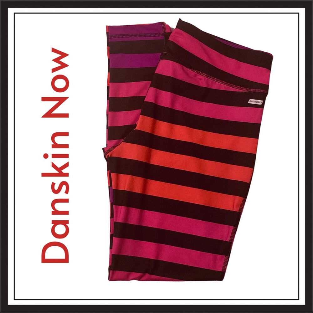 5/$18 NWOT DANSKIN NOW Vibrant Striped Leggings